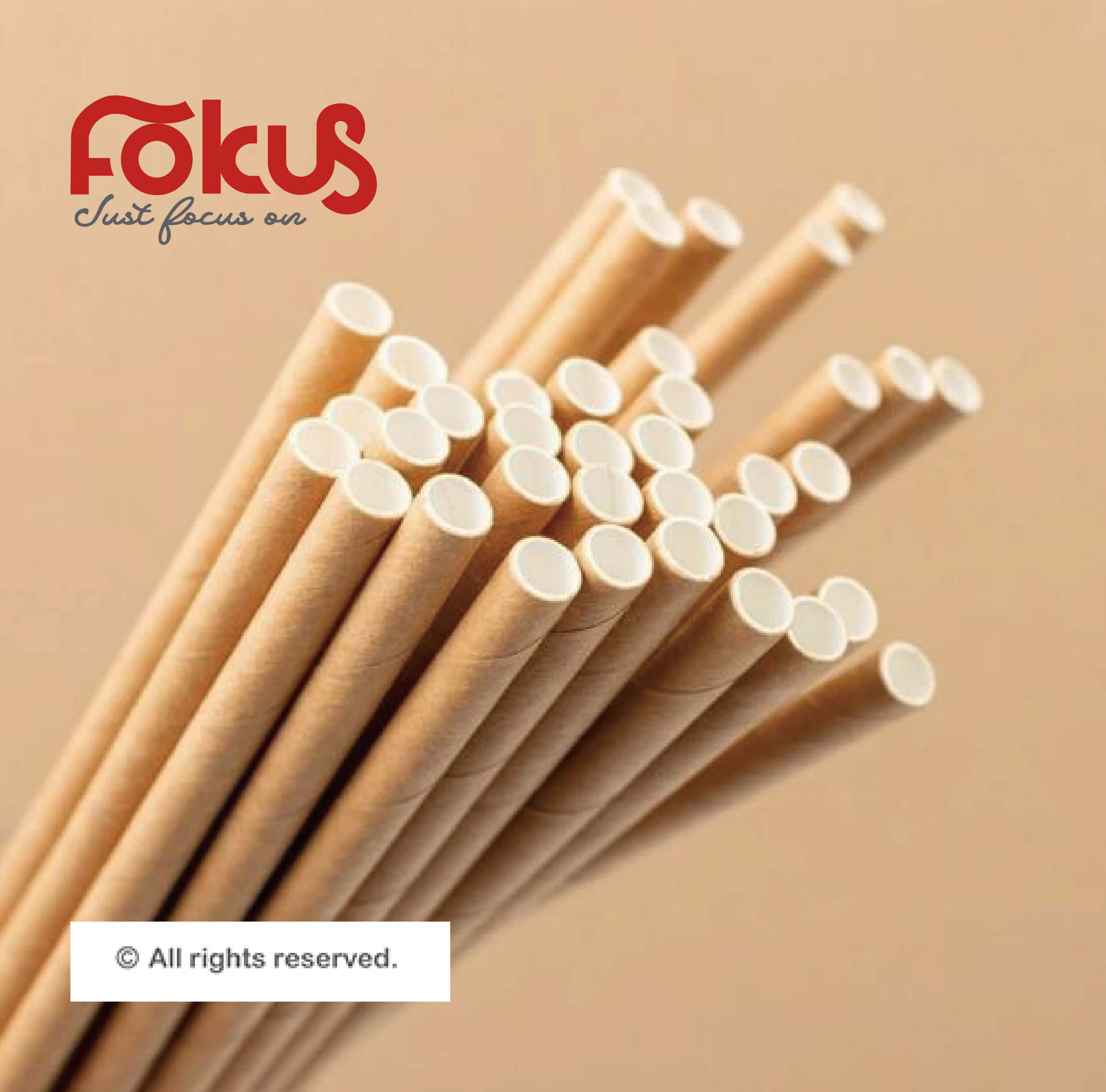 Eco-friendly paper straws from the Paper Series for cold drinks